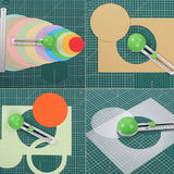 Modèle simple de couteau à découper rond en plastique