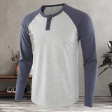 T-shirt décontracté à manches longues pour hommes