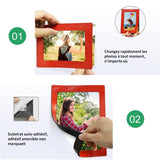 Cadres photo magnétiques colorés