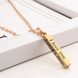 Collier à Pendentif Poteau de Voeux en Acier Inoxydable