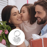 Collier TO MOM en forme de cœur, porte-clés