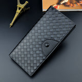 Portefeuille tressé de style long