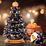 Sapin De Noël De Lumières Colorées D'Halloween