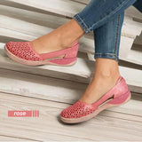 Sandale plate respirante à bout rond pour femme