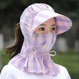 Chapeau de Soleil à Bord Long avec Eventail