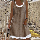 Robe d'été sans manches pour femme