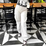 Jean cargo coupe droite