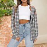 Veste Chemise Décontractée Boutonnée à Capuche