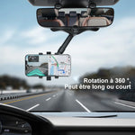 Support de téléphone pour rétroviseur de voiture rotatif à 360°