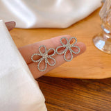 Boucles d'Oreilles Fleur Zircon