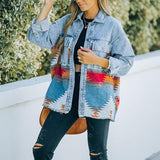 Veste en jean vintage femme avec poches