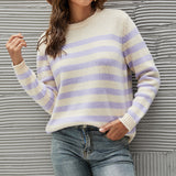 Pull Ras Du Cou Rayé