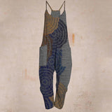 Combinaison confortable à imprimé feuille décontractée