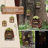 Décoration de Fenêtres Lumineuses en Arbre de Résine de Jardin