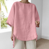 Haut Décontracté En Coton Et Lin Pour Femmes