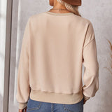 Pull Á Col Rond De Couleur Unie