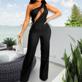 Combinaison sexy sans manches zippée