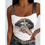 T-shirt Débardeur Imprimé Sexy Pour Femmes