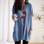 T-shirts femme verre à vin de Noël