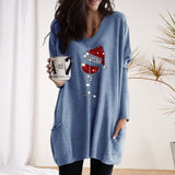 T-shirts femme verre à vin de Noël