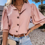Blouse boutonnée à volants