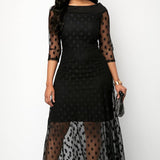 Robe Mode Élégante à Motif à Pois