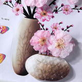 Vase à Fleurs en 3D Sticker Mural Auto-adhésifs