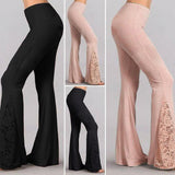 Femmes Pantalon Évasées Dentelles de la Mode
