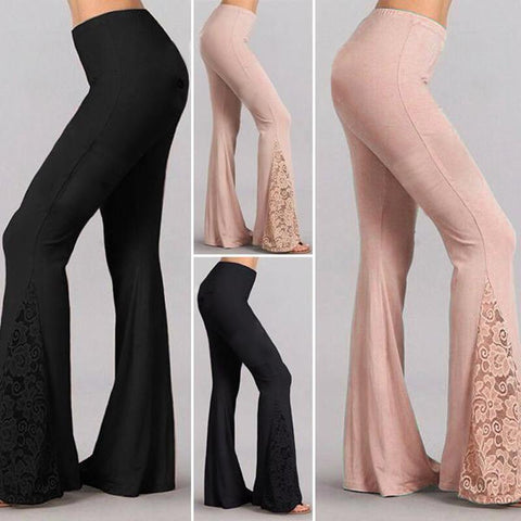 Femmes Pantalon Évasées Dentelles de la Mode