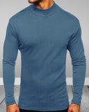 Pull col roulé couleur unie pour homme