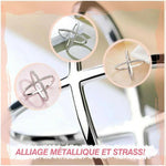 Anneau de Boucle D'écharpe Strass Incrusté