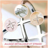 Anneau de Boucle D'écharpe Strass Incrusté