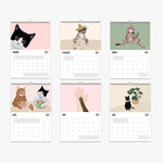 Calendrier mural chat 2024