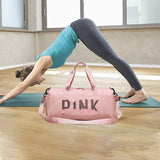 Sac de fitness en nylon rose