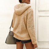 Sweat à capuche zippé en peluche