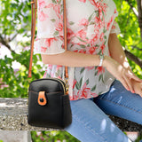 Élégant sac à bandoulière contrasté