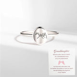 Bague réglable romantique avec motif main dans la main