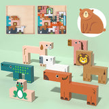 Puzzle de Blocs Russes en Bois