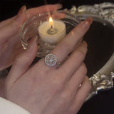 Bague Zircon Ronde Luxueuse et Délicate