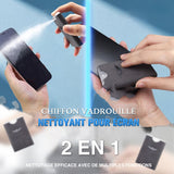 Nettoyant pour écran 2 en 1 et chiffon en microfibre