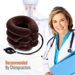 Dispositif de traction cervicale, support de cou gonflable