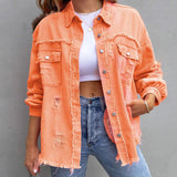 Veste Denim à Coupe Relaxante