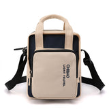 Sac à bandoulière décontracté en nylon de couleur contrastante