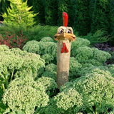 Poulet/autruche cachés drôles de long cou pour le décor de jardin