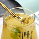 Cuillère à café paille en acier inoxydable