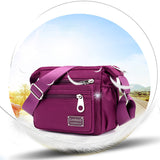 Sac à bandoulière en nylon multicouche pour femme