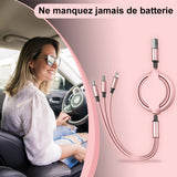 Câble de charge télescopique 3 en 1