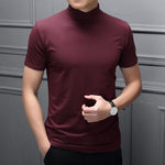T-shirt homme coupe slim à col montant