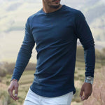 T-shirt minimaliste à manches longues pour hommes