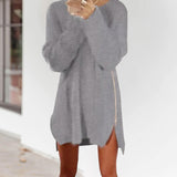 Robe Pull Ample Avec Fermeture Élair